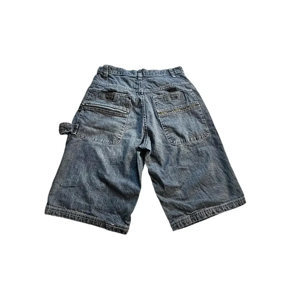Vintage Rave Skater No Boundaries Denim Cargo Y2K Shorts Rare Size 32
